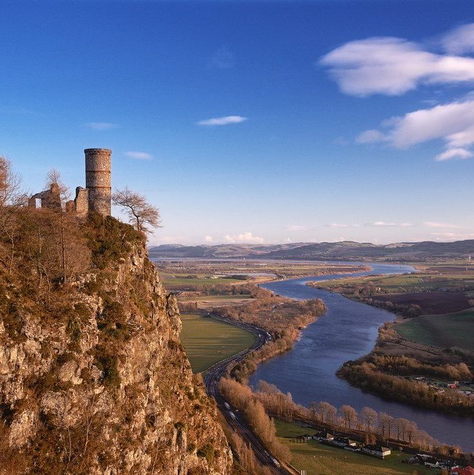 Kinnoull Hill Tower and River Tay, Perth